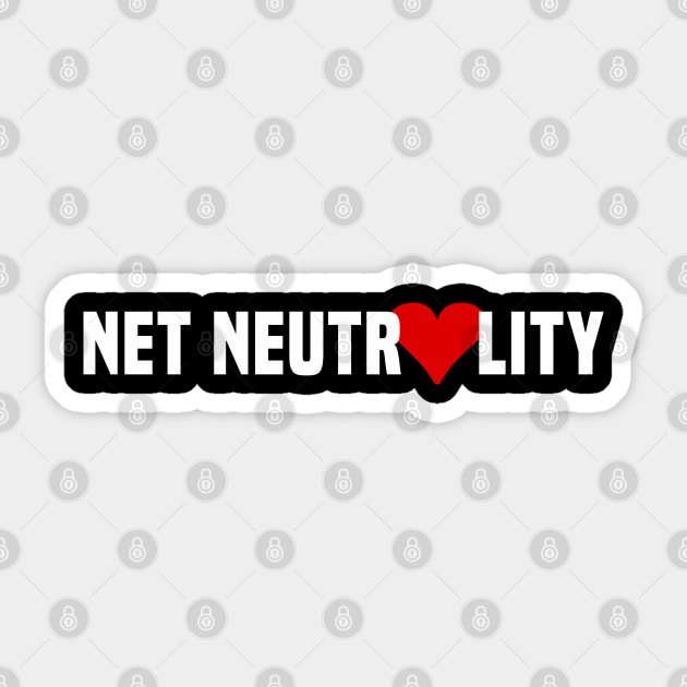 I Heart Net Neutrality Sticker by alienfolklore